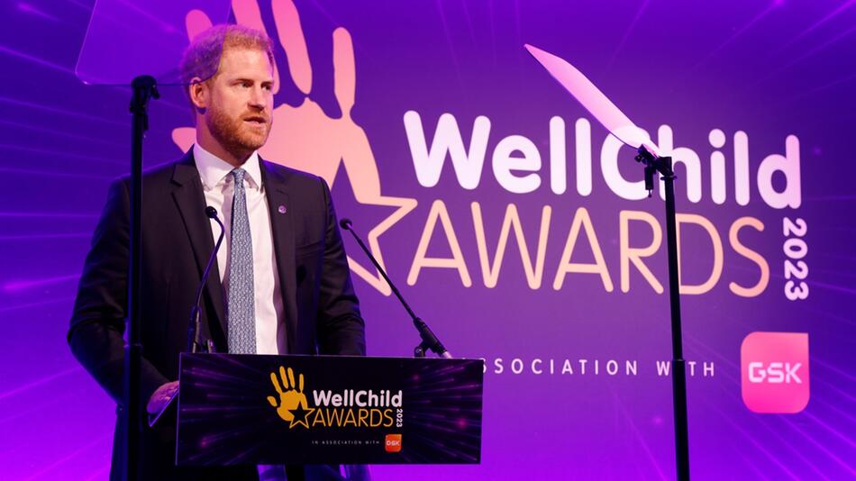 Prinz Harry bei den WellChild Awards 2023.