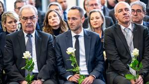 Guy Parmelin (l-r), Mathias Reynard und Christophe Darbellay