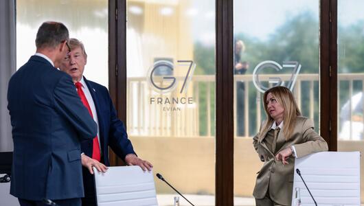 Merz, Trump und Meloni.
