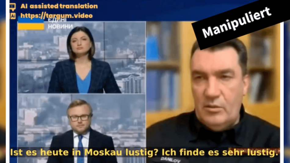 Manipuliertes Video-Interview eines angeblichen Schuldeingeständnisses des Moskauer Terroranschlags