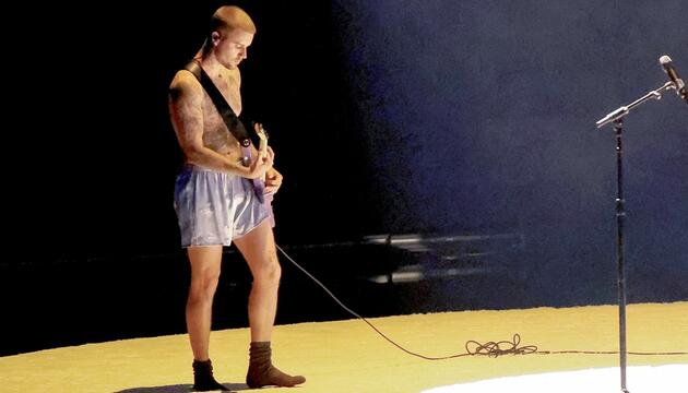 Justin Bieber bei seinem Grammy-Auftritt.