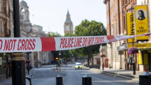Absperrband Polizei London