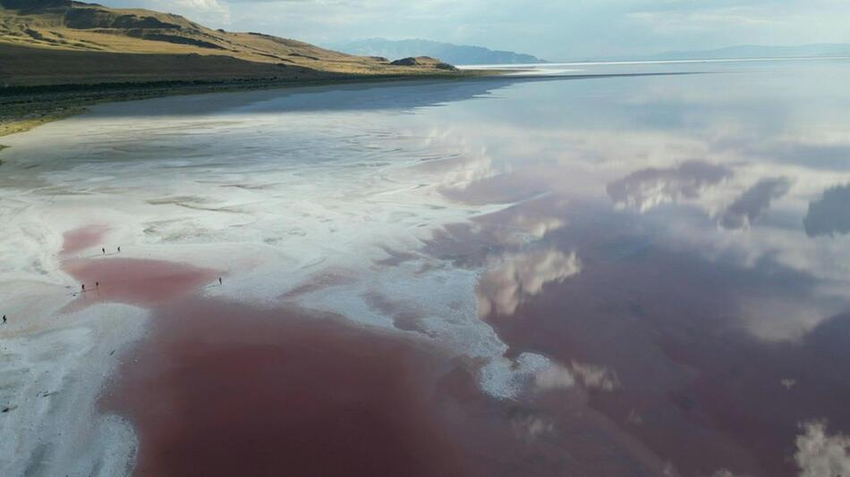 Grosser Salzsee in Utah trocknet aus