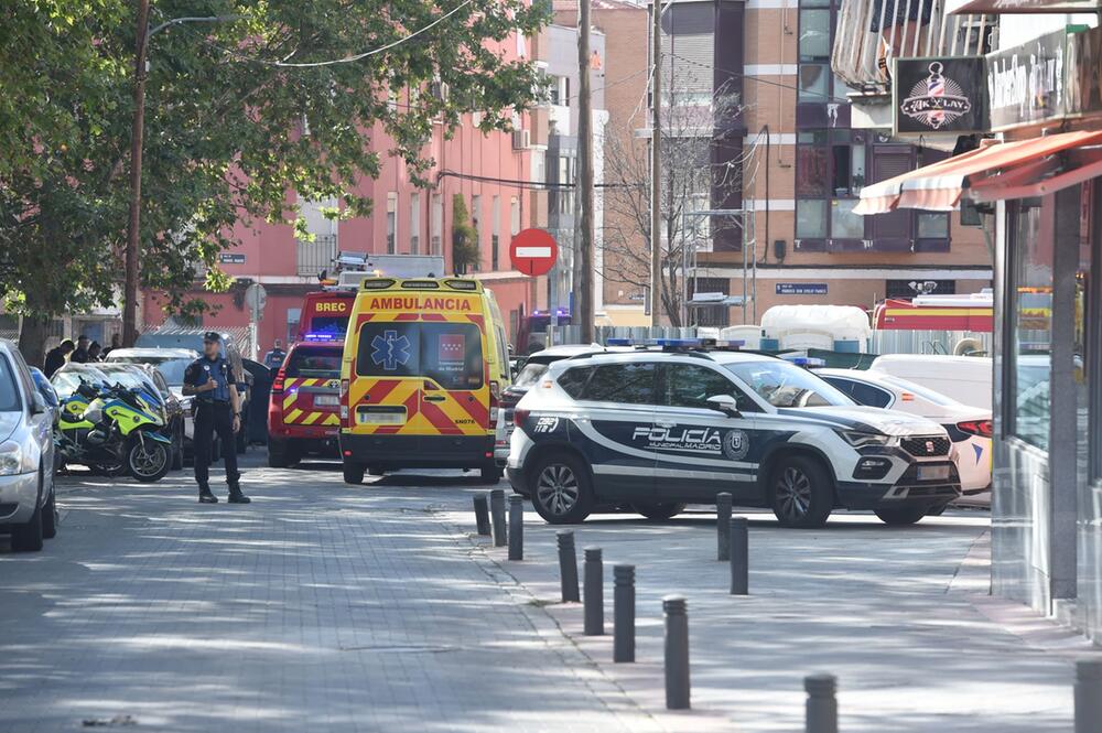 Mehrere Verletzte bei Explosion in Gebäude in Madrid.