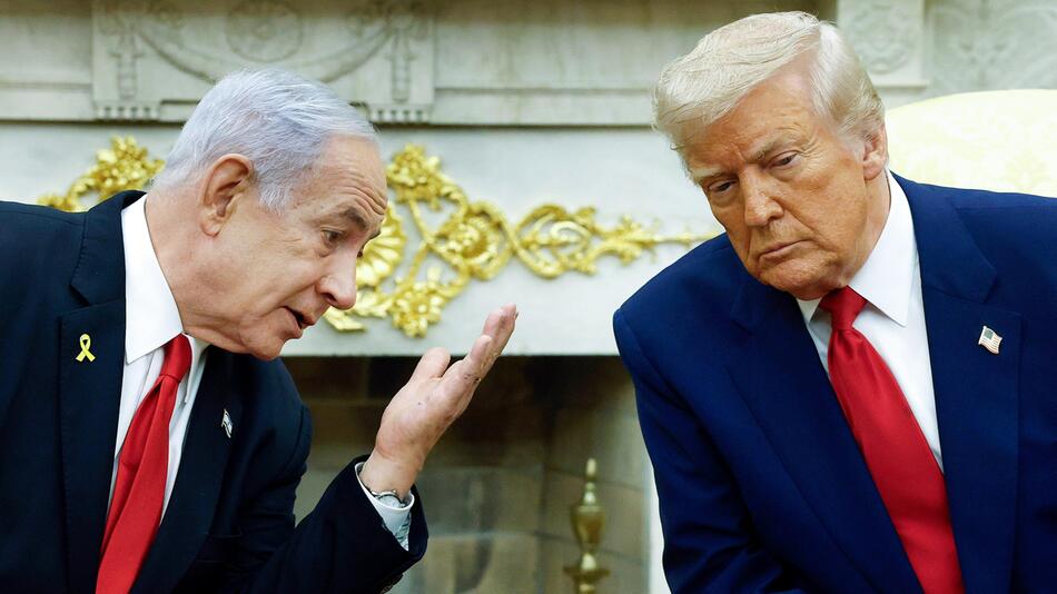 Donald Trump (r.) und Benjamin Netanjahu