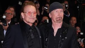 Bono und The Edge waren für Aufnahmen im Studio.