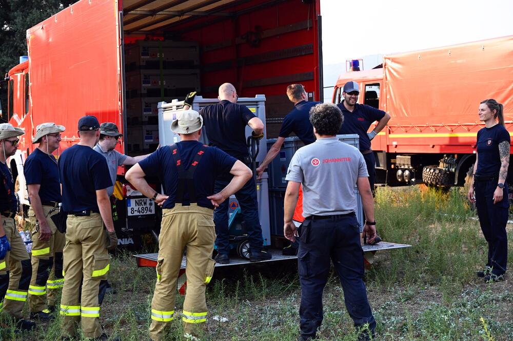 Deutsche Feuerwehrleute in Spanien