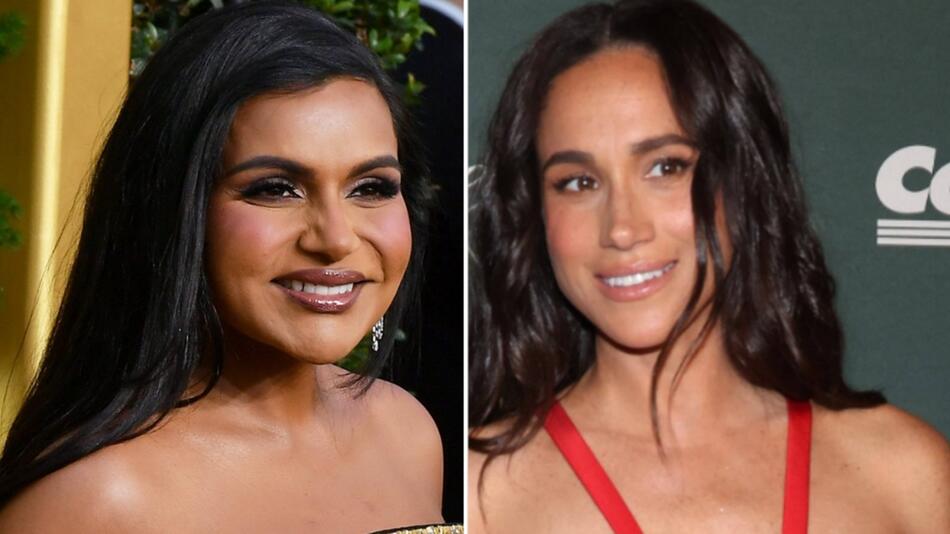 Mindy Kaling (l.) und Herzogin Meghan kennen sich seit Jahren. Die dreifache Mutter ist eine der ...