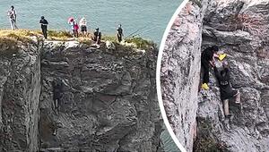 Ohne Seil in die Tiefe: Student rettet erschöpften Mann an Steilklippe in China