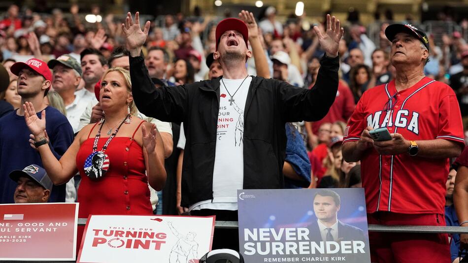 Gedenken für rechtskonservativen US-Aktivisten Charlie Kirk