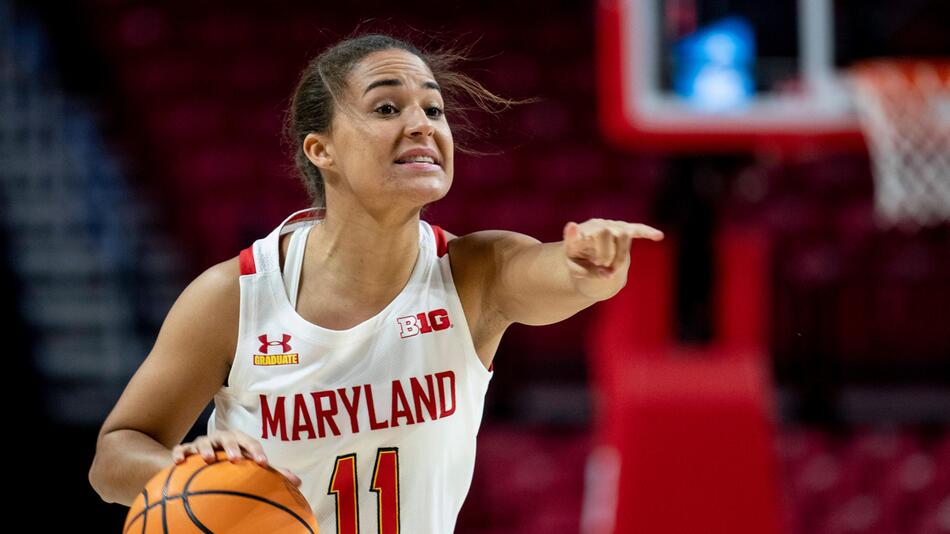 Katie Benzan 2021 im Senior Year ihrer College-Basketball-Karriere.
