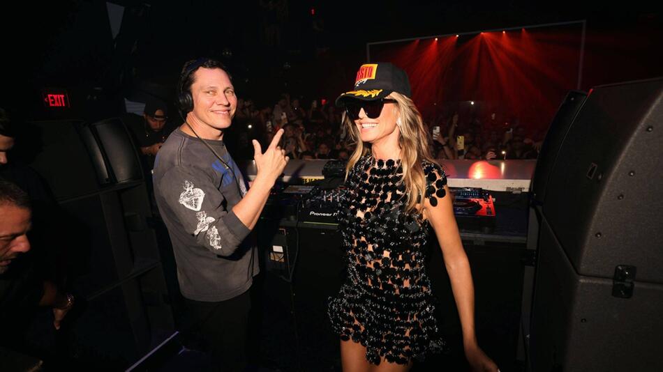 Tiësto und Heidi Klum feiern in Miami.