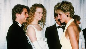 Tom Cruise mit seiner damaligen Partnerin Nicole Kidman und Prinzessin Diana (re.) in London.