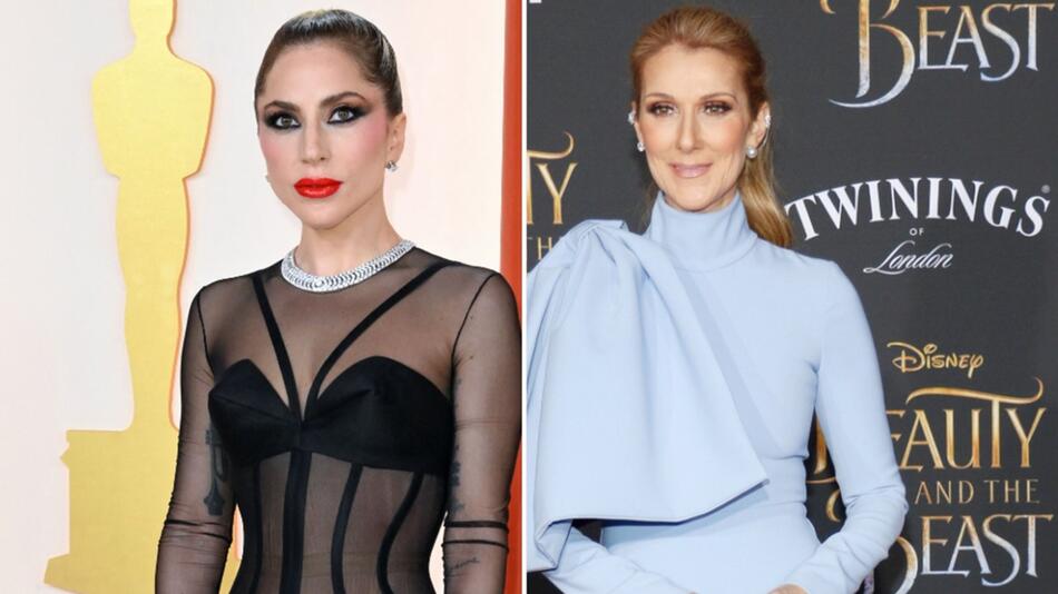 Lady Gaga (l.) und Céline Dion haben offenbar Grosses vor.