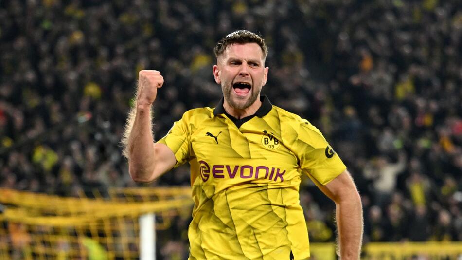 Niclas Füllkrug jubelt für Borussia Dortmund über ein Tor in der Champions League