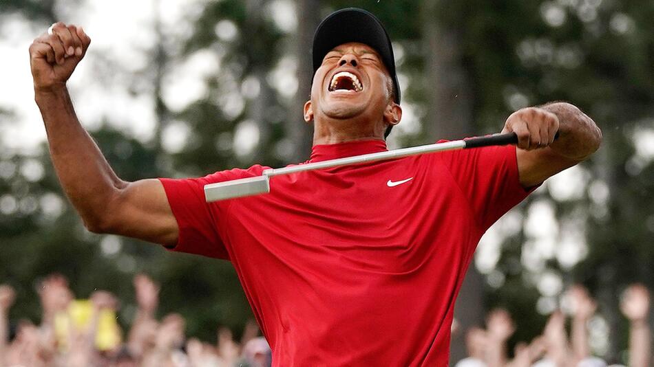 Golf, US Masters, Tiger Woods, Sieg, Jubel, Freude