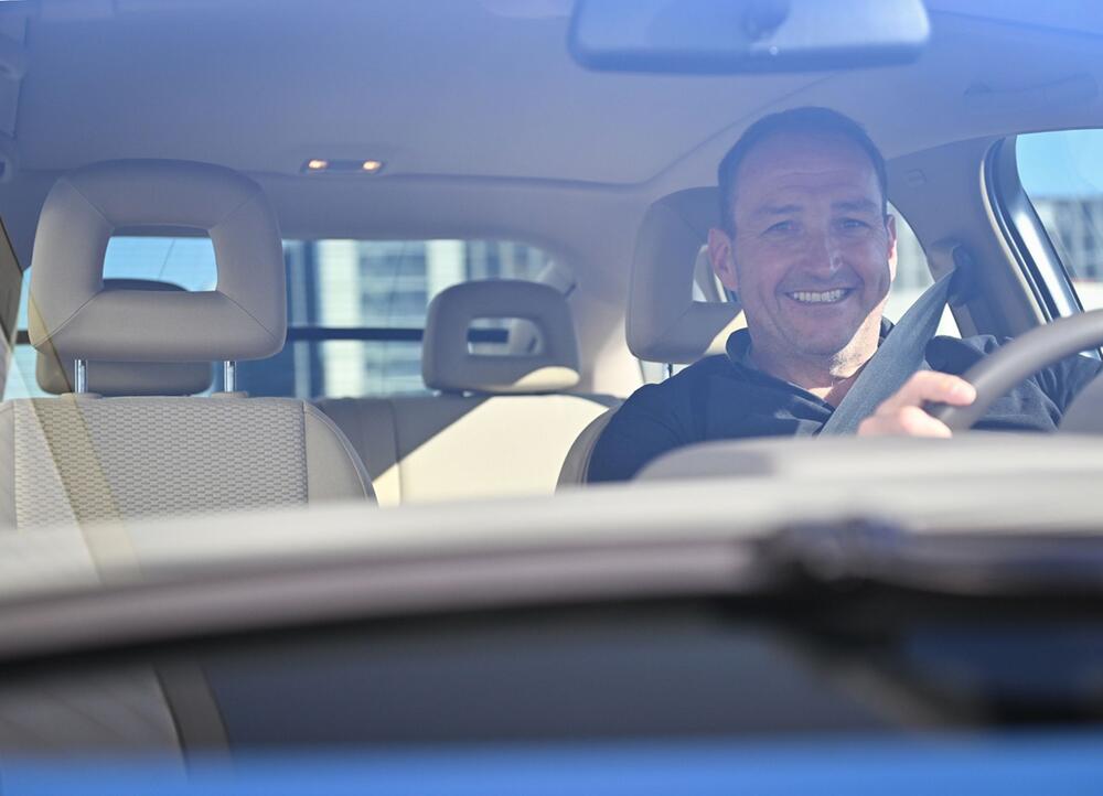Autor Thomas Geiger im Audi A2