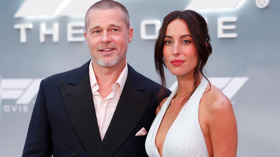 Brad Pitt und Ines de Ramon bei der Premiere von "F1" in New York City.