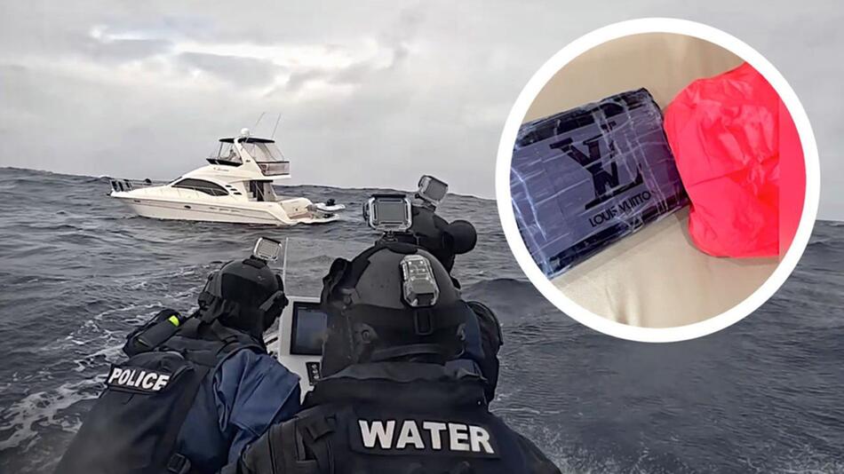 Drogenfund auf hoher See: Australische Polizei stellt über eine Tonne Kokain sicher
