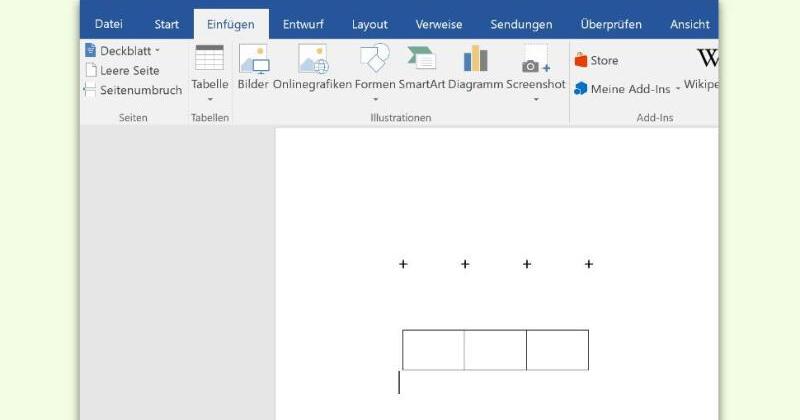 Tabellen In Word Schneller Anlegen GMX CH