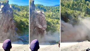Berg kracht auf Strasse: Felsbrocken lösen in Indien gewaltigen Erdrutsch aus