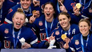 Die Eishockey-Frauen der USA holten 2026 Olympisches Gold.