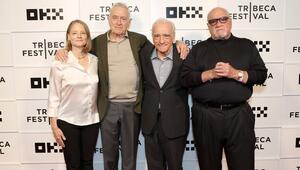 Jodie Foster, Robert De Niro, Martin Scorsese und Paul Schrader bei einer Vorführung von "Taxi ...