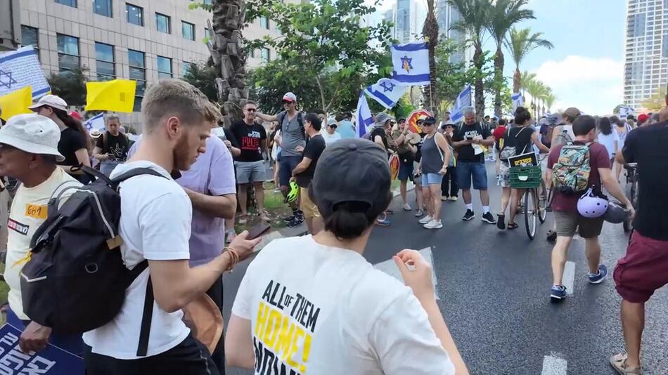 Für Freiheit der Hamas-Geiseln: Grossdemonstration in Israel
