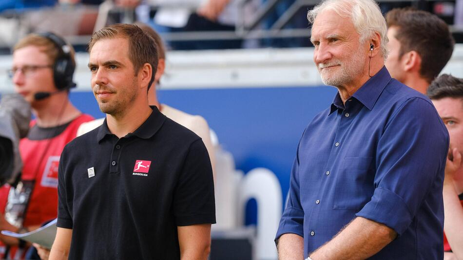 Philipp Lahm (li.) und Rudi Völler im August 2022.
