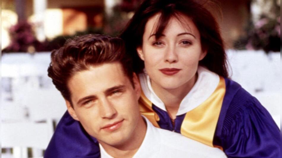 Shannen Doherty und Jason Priestley in jungen Jahren in "Beverly Hills, 90210".