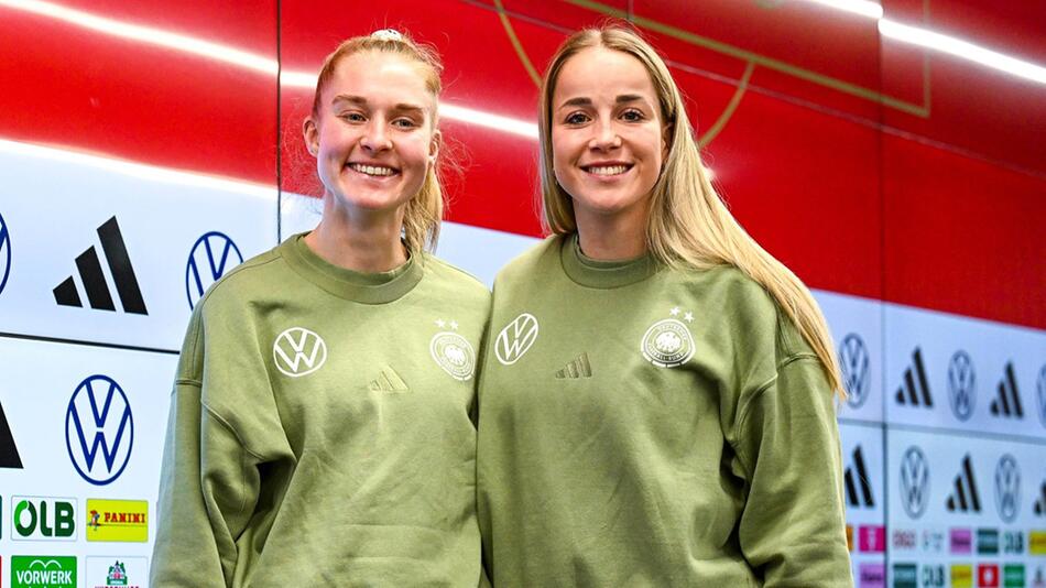 Janina Minge (li.) hat die Kapitänsbinde von Giulia Gwinn übernommen.
