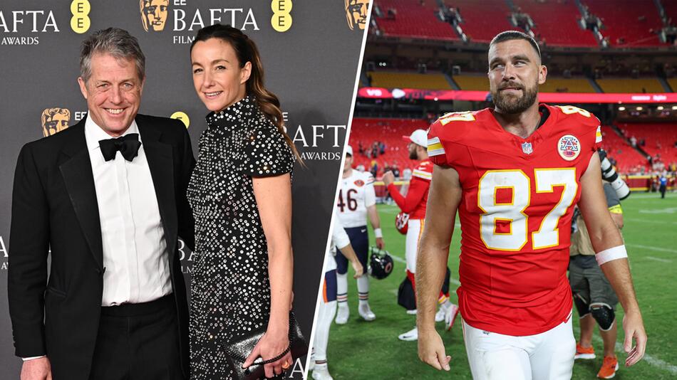 Hugh Grant und Anna Elisabet Eberstein, Travis Kelce
