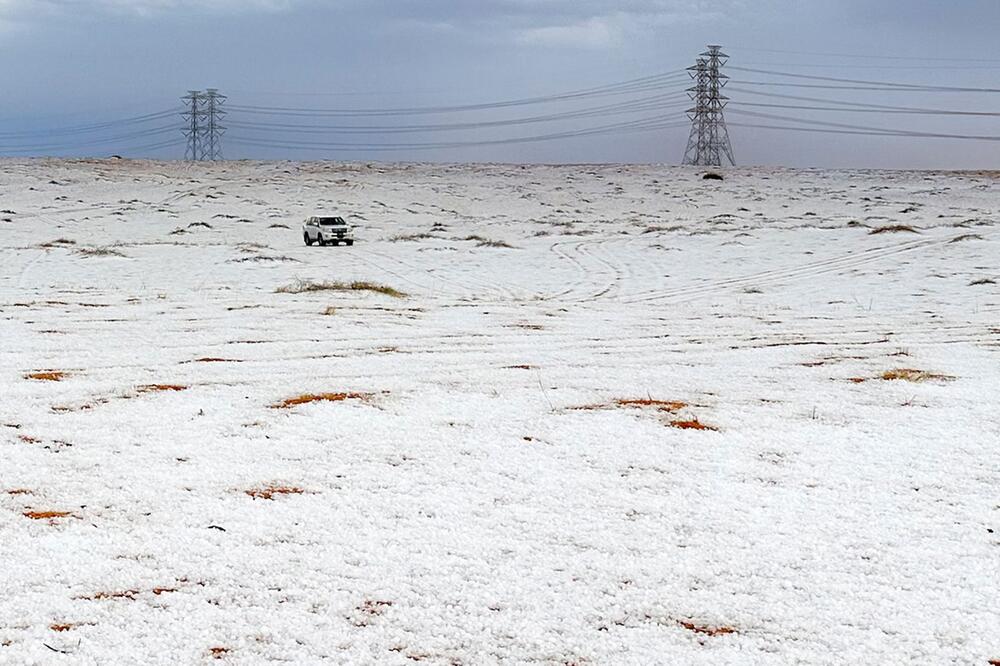 Schnee in Saudi-Arabien