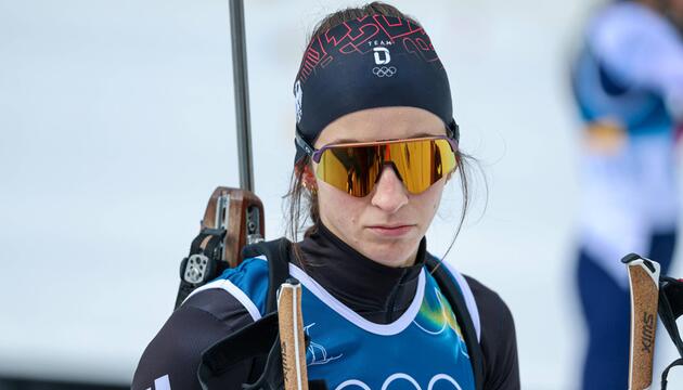 Vanessa Voigt ist als Biathletin bei den Olympischen Winterspielen dabei.