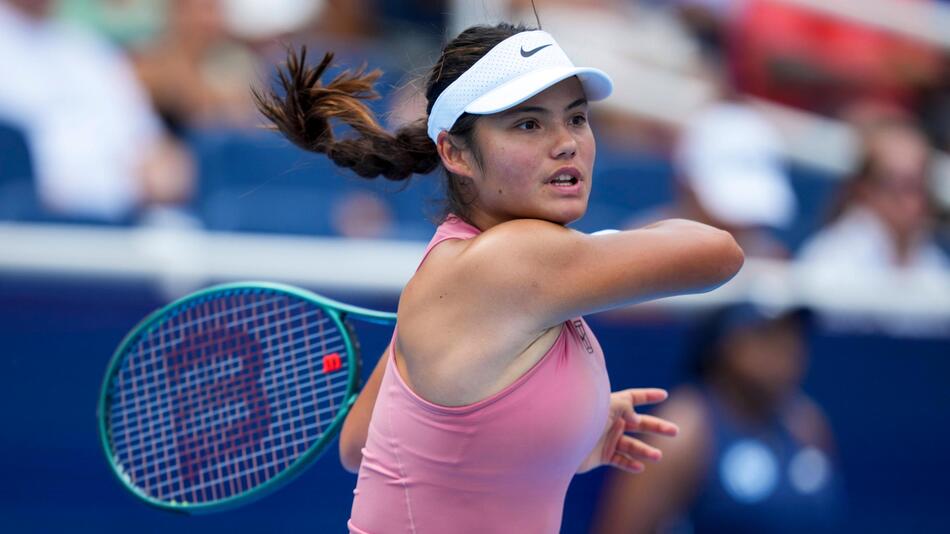 Emma Raducanu beim Match gegen Aryna Sabalenka in Cincinnati.