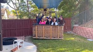 Ungeplanter Zwischenstopp: Hausbesitzer bekommen Besuch von Heissluftballon