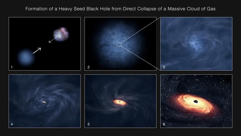 A supermassive black hole formed from the direct collapse of a massive gas cloud