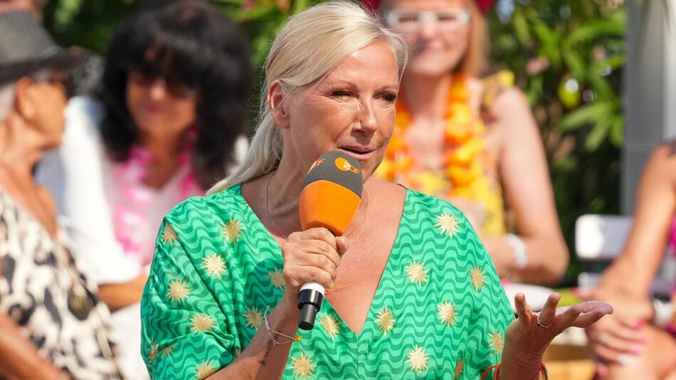 Andrea Kiewel im "ZDF-Fernsehgarten" vom 10. August.