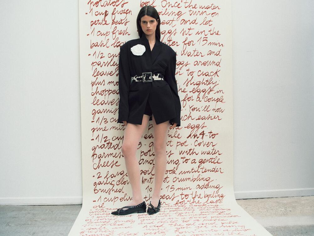 Oversize-Blazer mit Gürtel von Fabienne Chapot