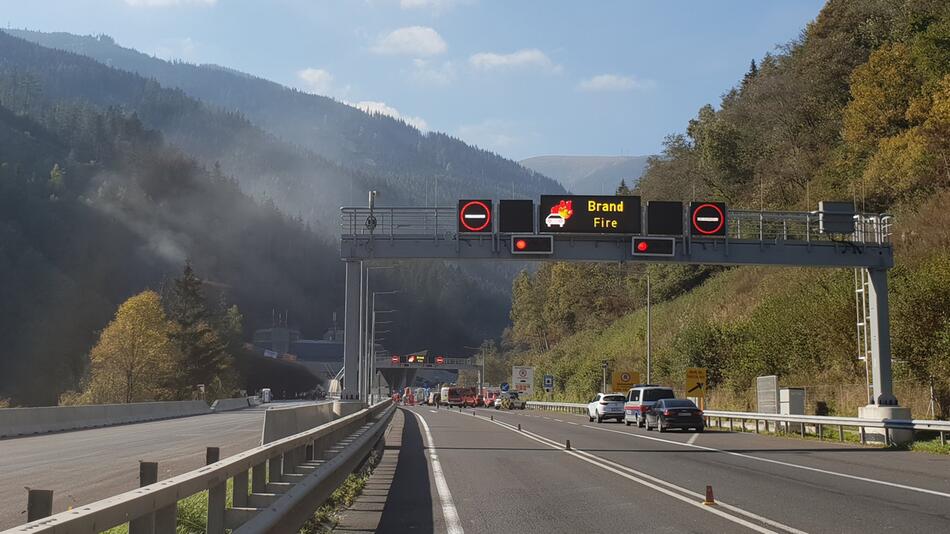 Brand im Tunnel in Österreich