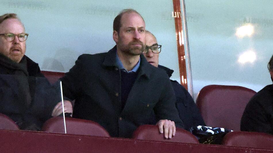 Prinz William beim Spiel seines Lieblingsvereins Aston Villa.