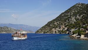 Ausflugsboot bei Kekova an der türkischen Riviera