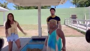 Kopfstoss: Kuh befördert brasilianische TV-Moderatorin in Viehtränke