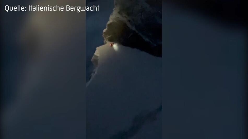Über Nacht auf Berg festgehangen: Deutsche Bergsteiger in Schweizer Alpen gerettet