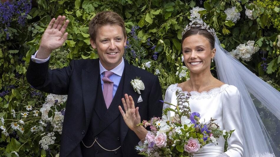 Hugh Grosvenor und Olivia Henson bei ihrer Hochzeit.