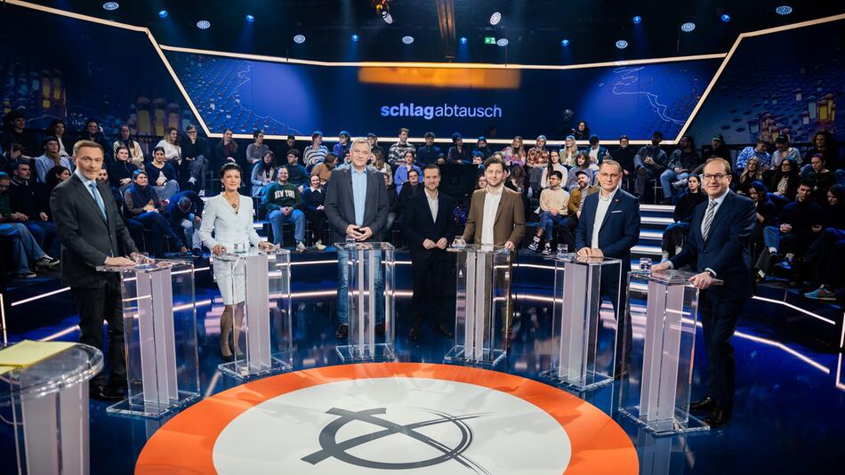 Wahlkampf - ZDF-Livesendung "Schlagabtausch"