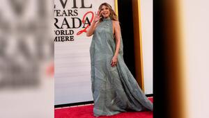 Heidi Klum strahlt am Montagabend auf dem roten Teppich der Weltpremiere von "Der Teufel trägt ...