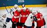Die Schweizer Eishockey-Nationalmannschaft spielt gegen Frankreich.