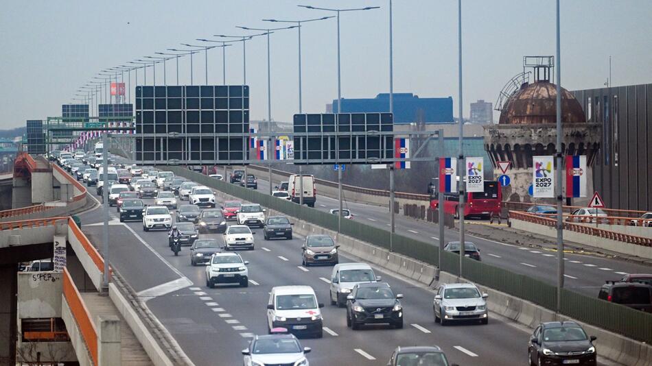 Stadtansicht Belgrad - Strassenverkehr