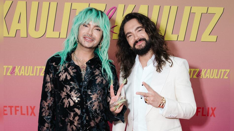 Bill und Tom Kaulitz (r.) erschienen gut gelaunt auf dem Special Screening ihrer Show.